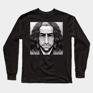 Baruch Spinoza Portrait | Manga Style Long Sleeve T-Shirt